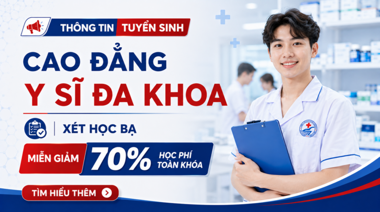 Tuyển Sinh Cao Đẳng Y Sĩ Đa Khoa – Xét Học Bạ, Miễn Giảm 70% Học Phí